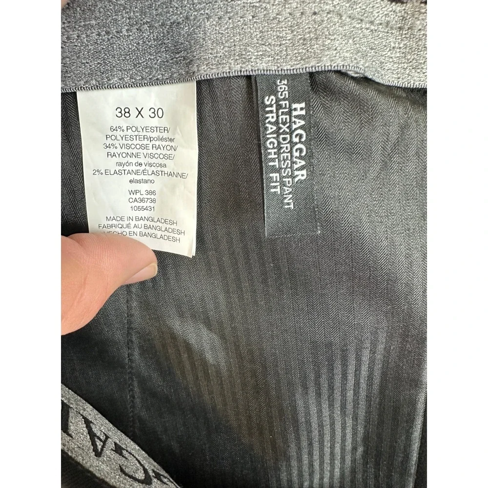 Haggar‎ Pants Men's 38X30 Black Superflex Waistband Ultimate Travel Pants New